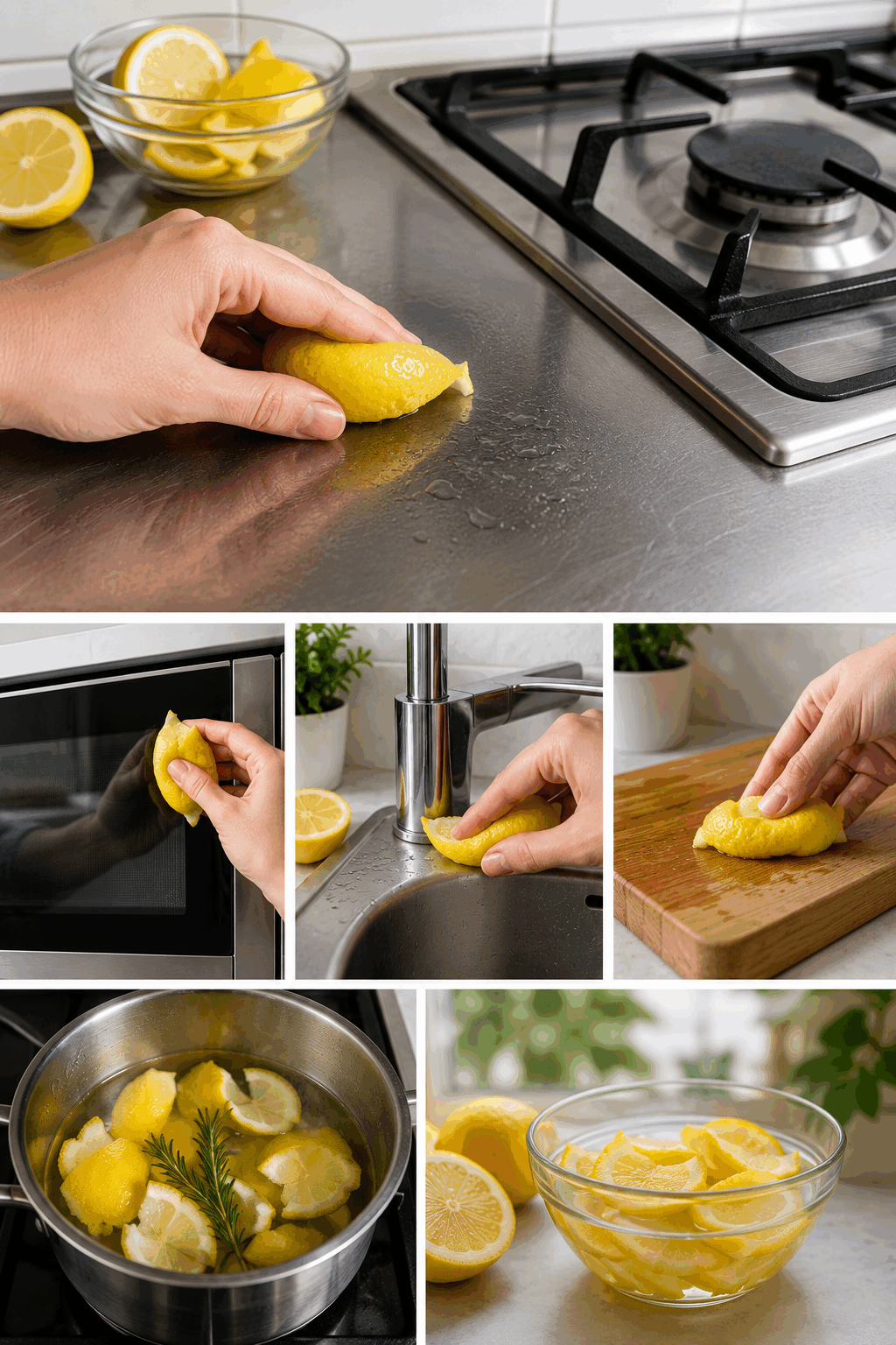 Cada vez más personas limpian la cocina con cáscaras de limón: este es el motivo