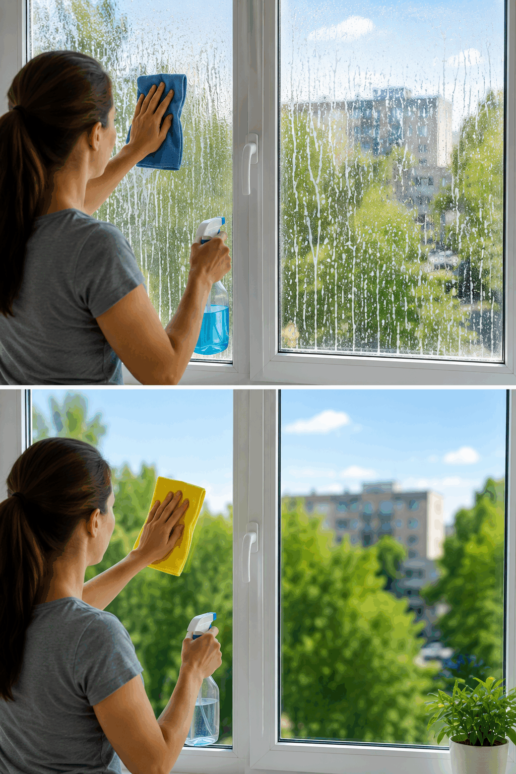 La mayoría limpia las ventanas de forma incorrecta