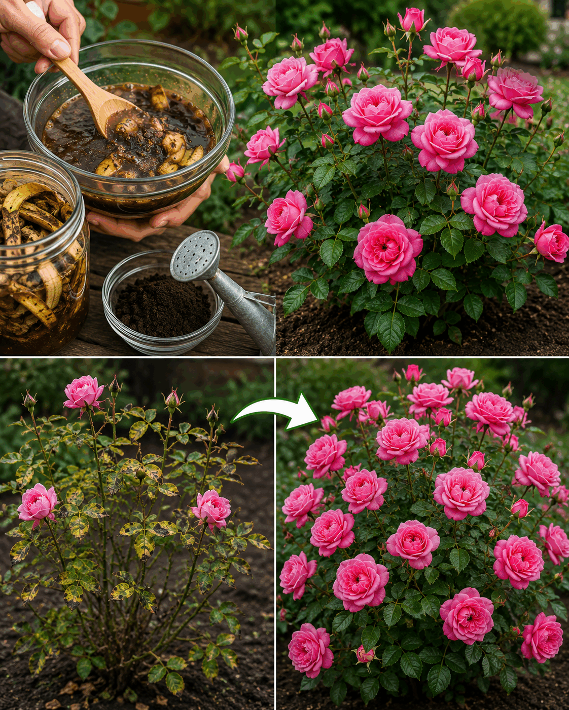 Con este abono casero, las rosas florecen durante semanas
