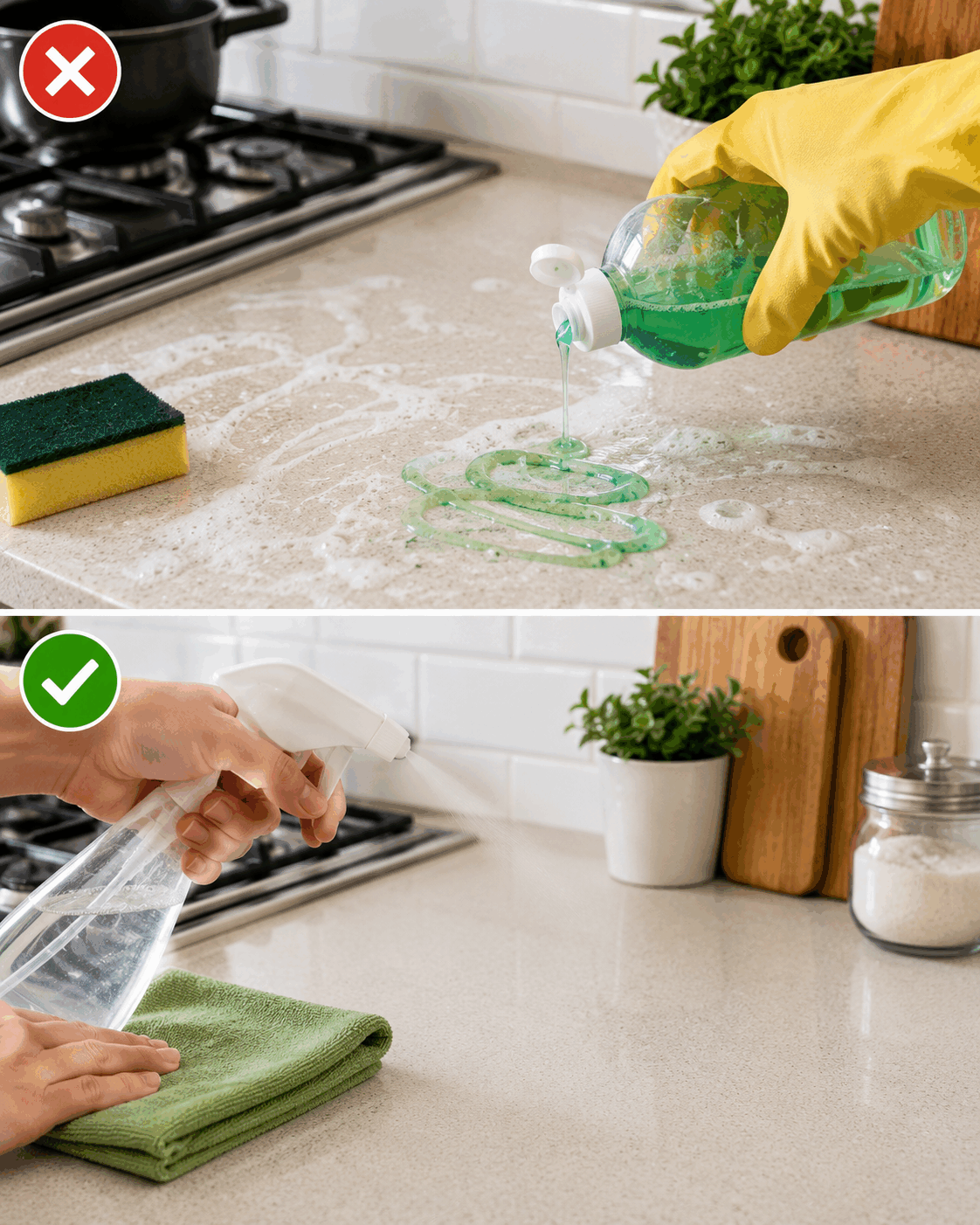 La mayoría usa demasiado producto para limpiar la cocina: así ahorrarás tiempo y dinero