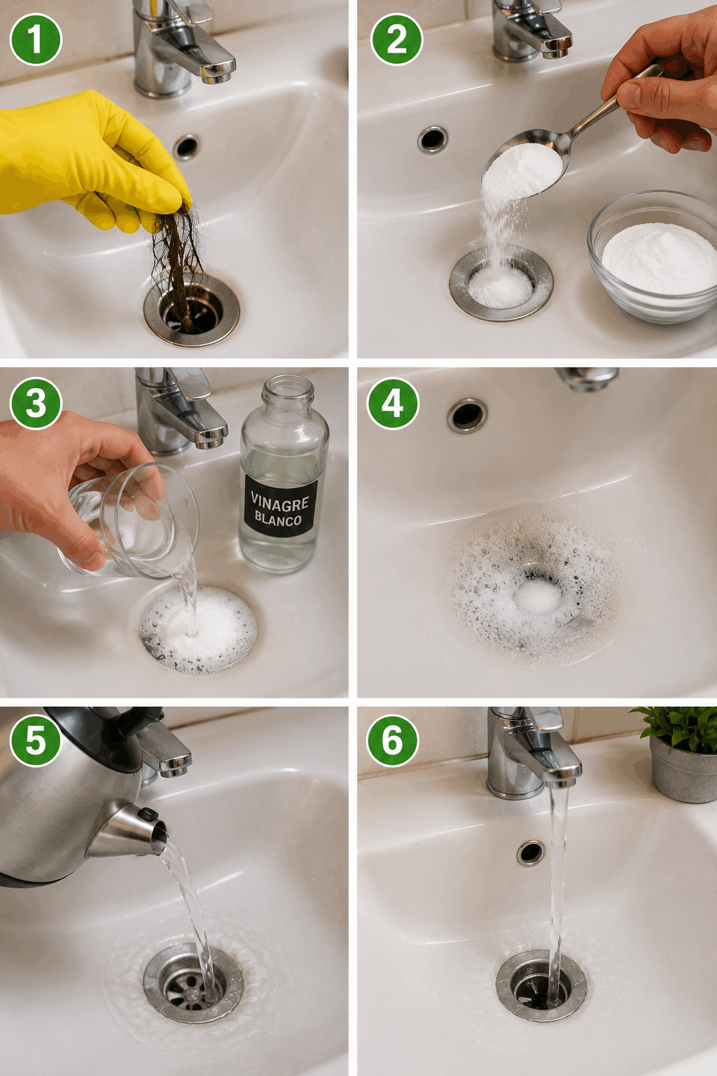 Así desatascas el desagüe del lavabo sin usar productos químicos