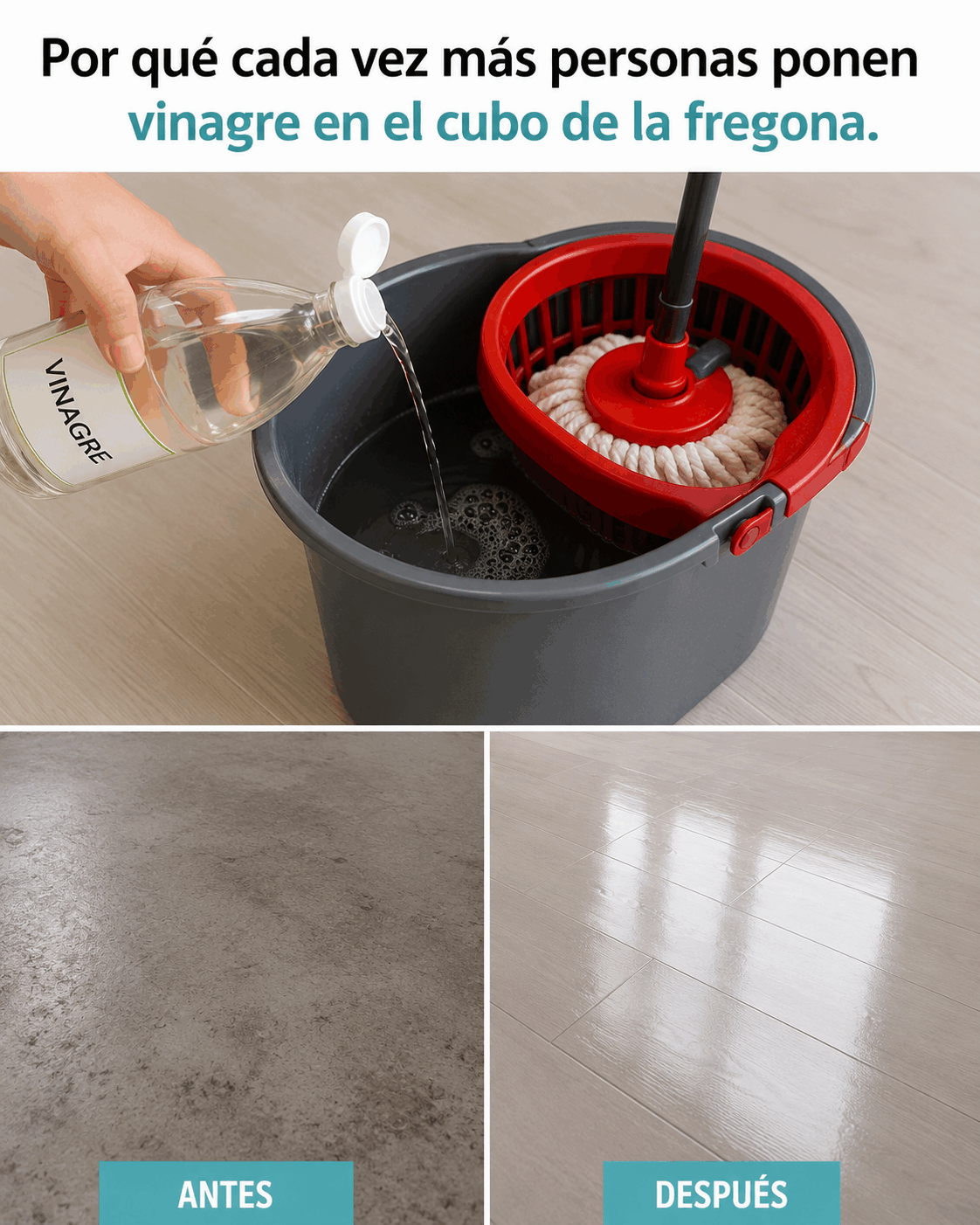 Por qué cada vez más personas ponen vinagre en el cubo de la fregona