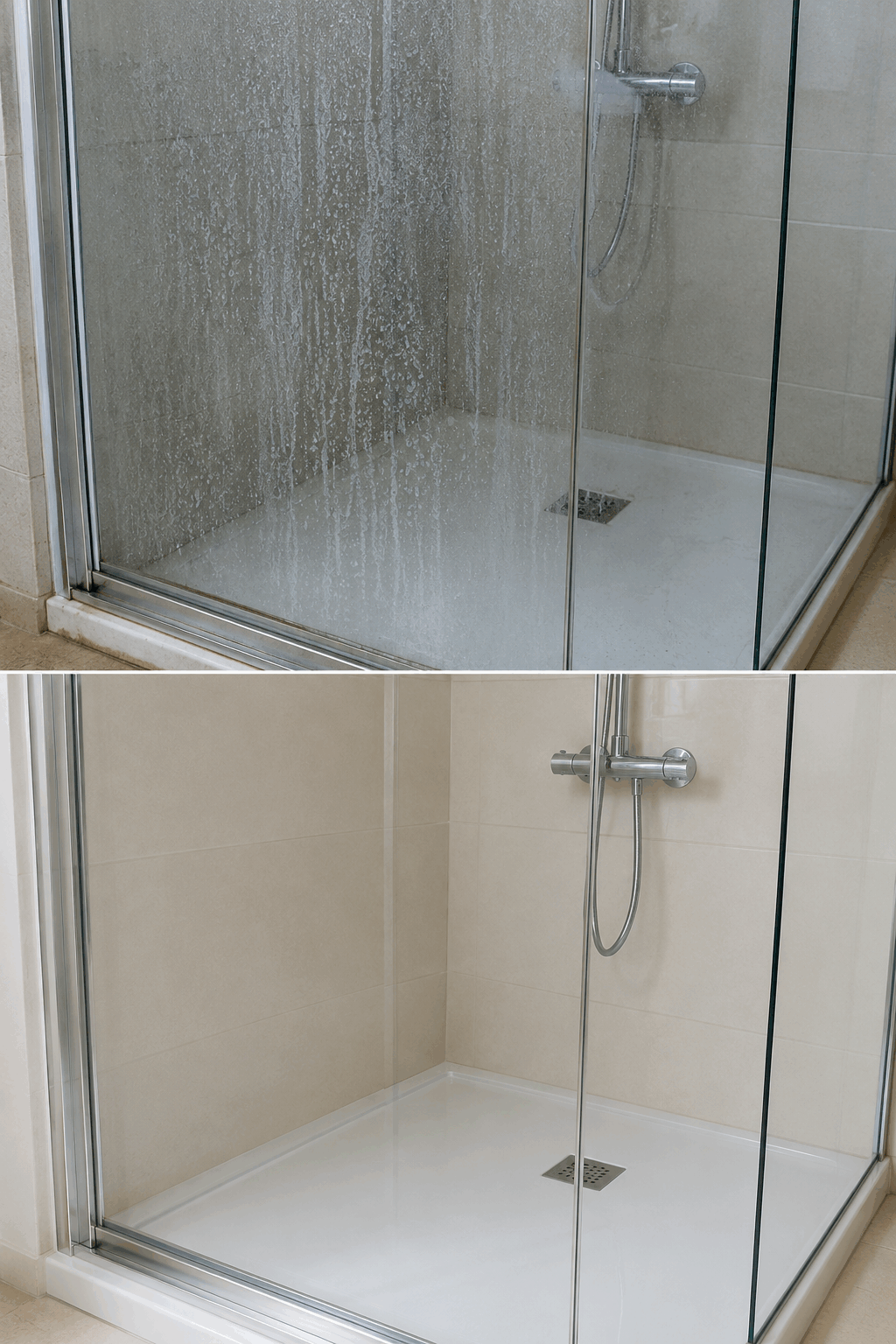 Con este método natural, la mampara de la ducha queda transparente sin frotar