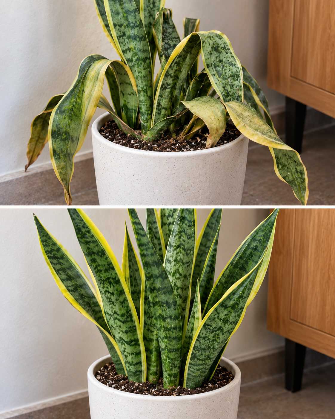 El truco para recuperar una sansevieria cuando algunas hojas empiezan a doblarse y perder firmeza