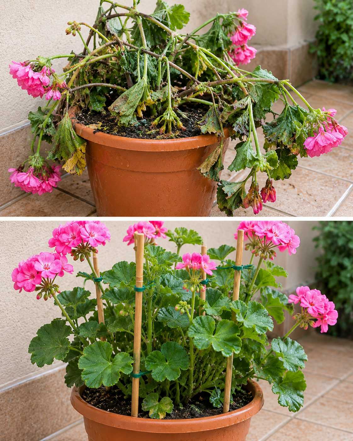 El truco para recuperar una planta después de una tormenta cuando varios tallos han quedado doblados