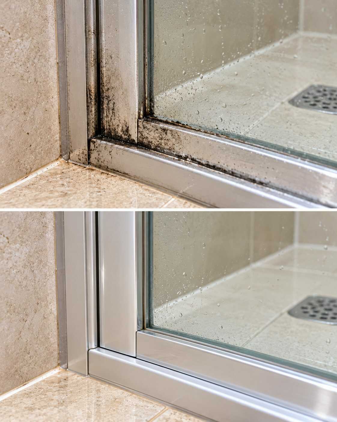 Cómo eliminar las marcas negras de los bordes de una puerta de ducha sin rayar el acabado