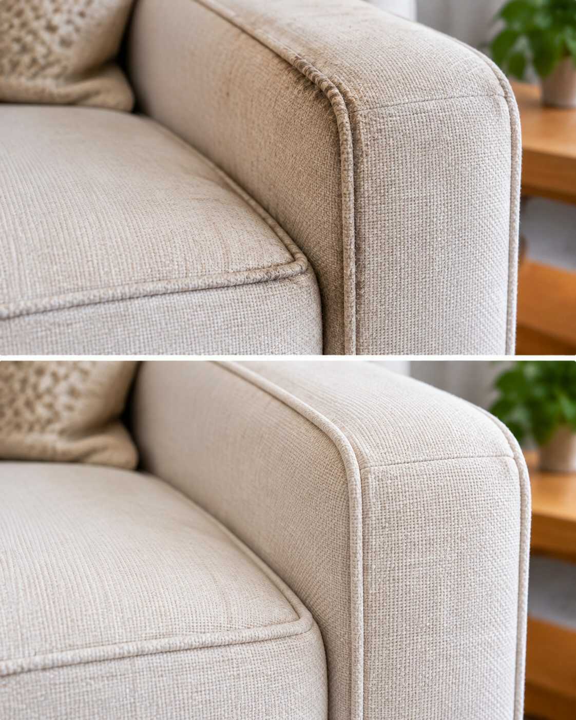 El método para eliminar la suciedad de las costuras de un sillón claro sin limpiar toda la pieza