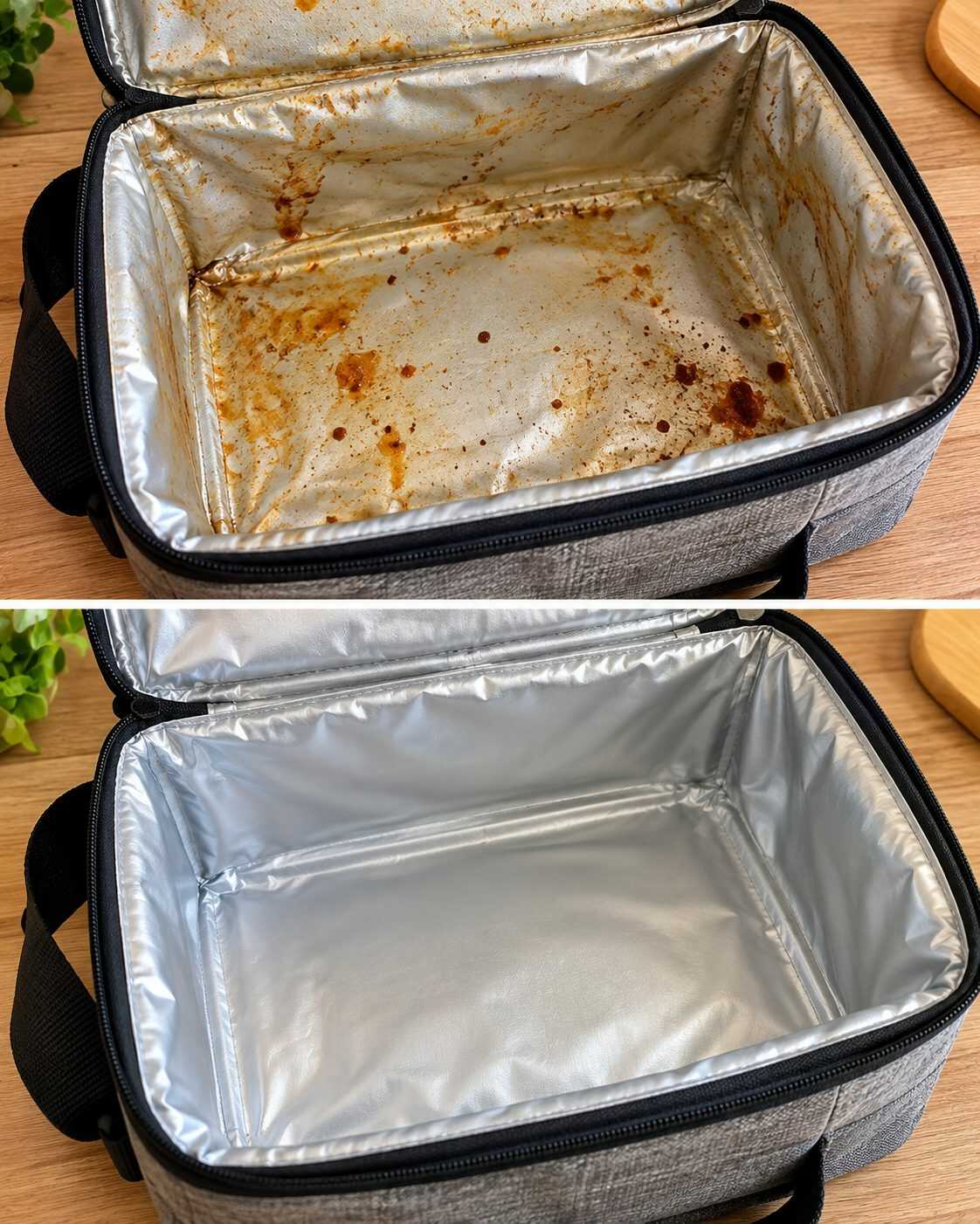 Cómo recuperar una bolsa térmica cuando el interior conserva manchas y olores de comida