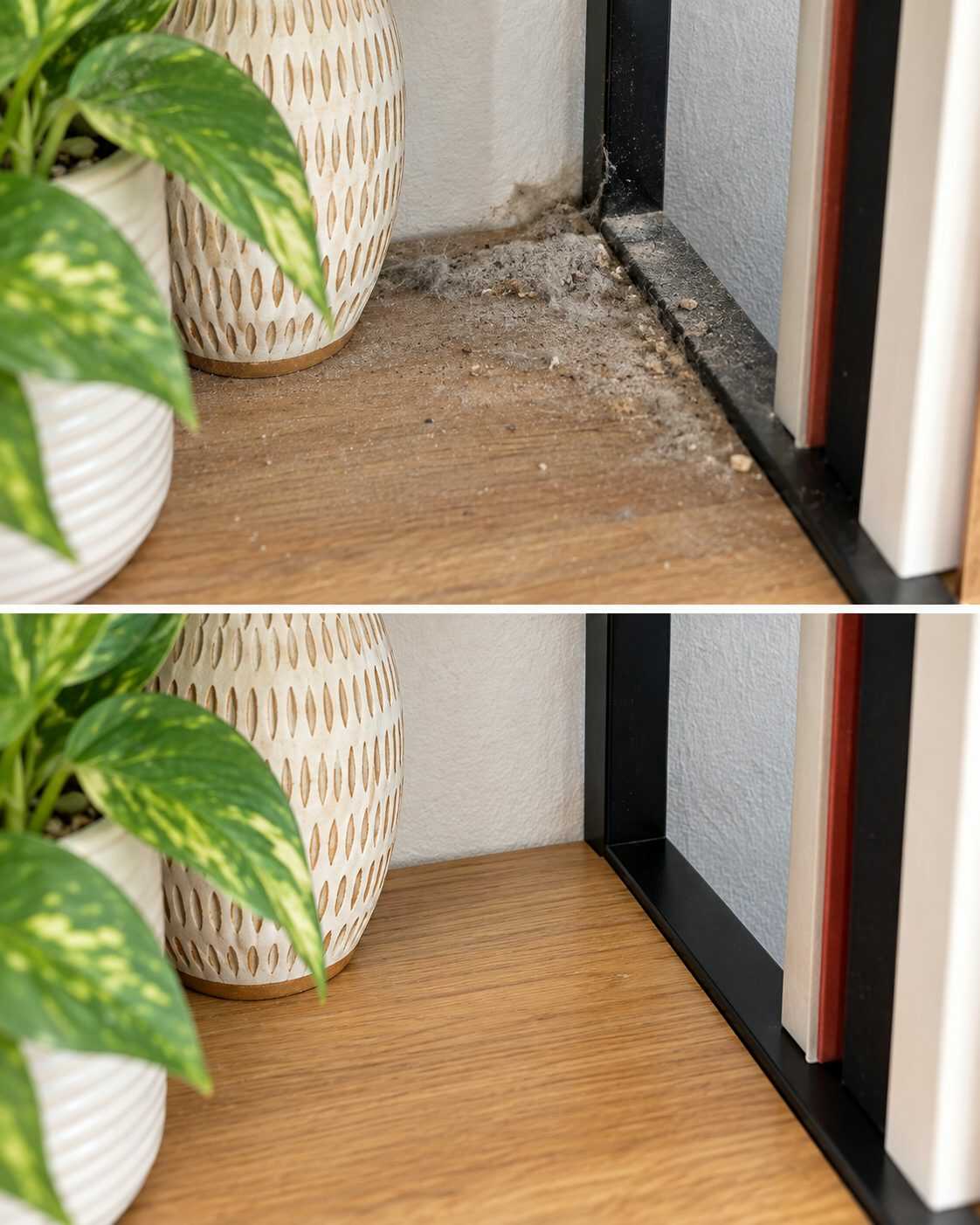 Cómo limpiar las esquinas de una estantería cuando el polvo queda atrapado detrás de los objetos
